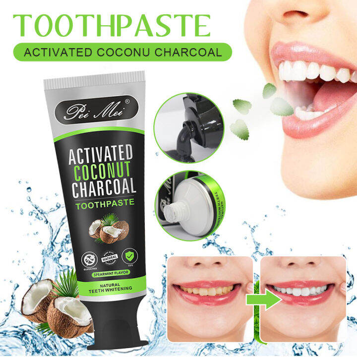 PEIMEI Bamboo Charcoal Toothpaste Whitening for Teeth Fresh Breath ...