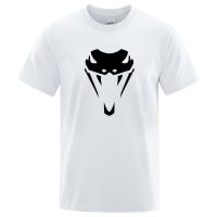 Snake Head Cobra Fangs T Shirts Men 100 Cotton Shirt Loose Breathable T Shirts Mens Gildan