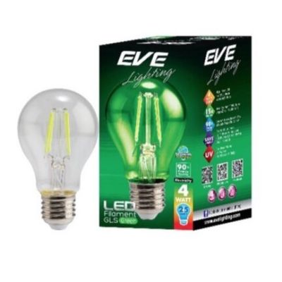 EVE lighting LED 4 Filament WATT GLSGreen หลอดแอลอีดี อีฟ ไลท์ติ้ง LED รุ่น ฟิลาเมนต์ GLS Green 4W E27