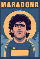 โปสเตอร์นักฟุตบอล Maradona มาราโดน่า โปสเตอร์ติดผนัง ของแต่งบ้าน แต่งห้องนอน 77poster