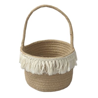 Set of 3 Natural Cotton Rope Shelf Basket,Round Storage Organiser Perfect for Home Decor,Closet,Toys