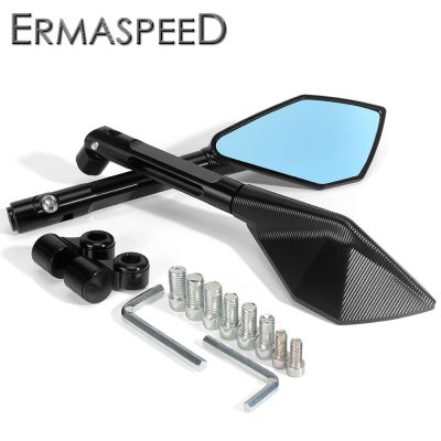 Full CNC Aluminum Motorcycle Rear View Mirrors 8MM 10MM Universal Anti-glare Side Mirrors For Z900 Z750 Z650 MT09 MT07 Scooter