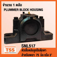 พลัมเมอร์บล็อค ตลับลูกปืนตุ๊กตา HOUSING SNL517 เฉพาะตัวเสื้อ (PLUMMER BLOCK HOUSING) SNL 517 สำหรับเพลา 75 มิล หรือ 3 นิ้ว (จำนวน 1 ตลับ) โดย TSS