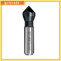 GOTORADE สีดำสีดำ 3/8 "ก้านกลม Countersink สว่าน เงินสีเงิน เหล็กความเร็วสูง โคบอลต์เหล็กความเร็วสูงที่มีเครื่องมือลบมุม แบบพกพาได้ ก้านกลม3/8" 82องศาจุดมุมเฉียงหลุม Chamfering ตัด คนงานงานประดิษฐ์