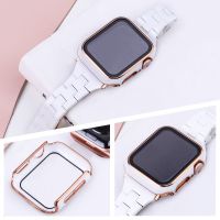 Strap + case For Apple watch 45mm 41mm 44mm 42mm 40mm 38mm Smart Watch Resin Wristband For iwatch 7 6 5 4 3 SE replacement strap Cases Cases