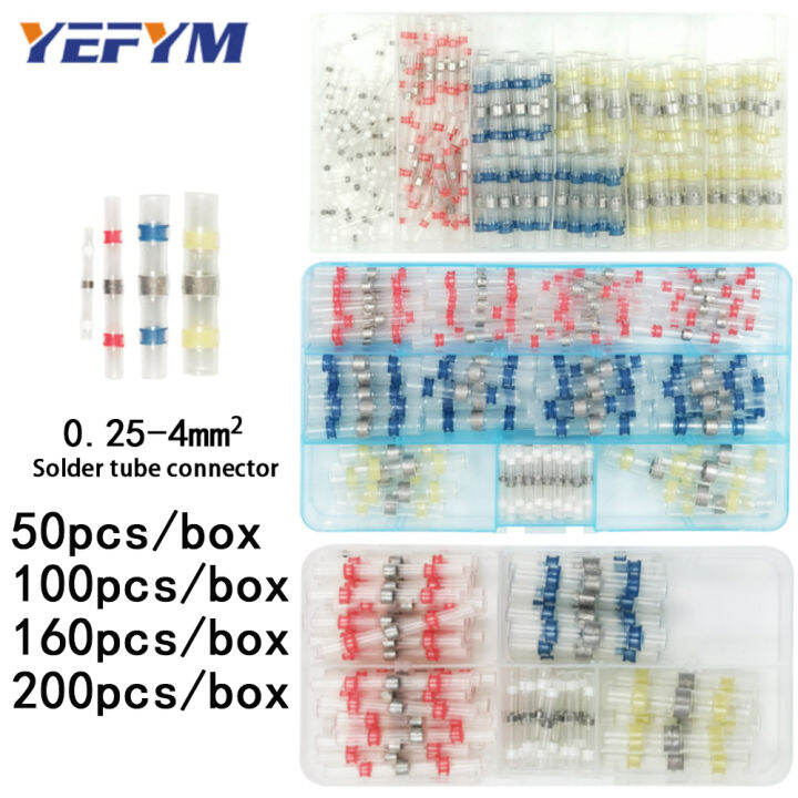 ผสมความร้อนหดsorderingขั้ว0-25-4mm2กันน้ำแขนบัดกรีท่อสายไฟฉนวนก้นเชื่อมต่อชุด-iewo9238