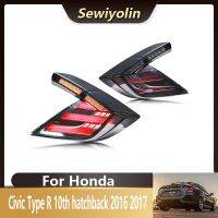 ไฟท้ายอุปกรณ์เสริมรถยนต์สำหรับ Honda Civic Type R 10Th Hatchback 2016 2017ปลั๊กแอนด์เพลย์แอลอีดี DRL Dynamic เปิดสัญญาณถอยกลับ