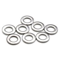 50PCS M6 Stainless Steel Flat Washers Plain Washers Screw Gaskets Metal Ring Gaskets For Hardware Accessories Nails Screws  Fasteners