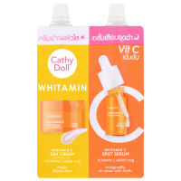 Cathy Doll ไวท์ทามินซีเดย์ครีมแอนด์ไวท์ทามินซีสปอทเซรั่ม. 6ml+6ml (Y22NFD) ชุดบำรุงผิว Whitamin C จากวิตามินซีเข้มข้น