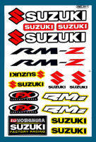 สติกเกอร์ ติดรถ SUZUKI RMZ สีขาว สติกเกอร์แต่งรถ สำหรับรถมอเตอร์ไซค์ ติดรถยนต์ ติดหมวกกันน็อค โลโก้ Stickers ยอดฮิต RZ2017 จำนวน 1 แผ่น