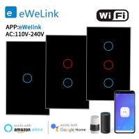 Ewelink สวิตช์อัจฉริยะ App Wifi บลูทูธ RF Alexa ควบคุม Google เสียง,สายกลาง/ไม่มีสายกลางติดตั้งไฟระบบสัมผัสสวิตช์