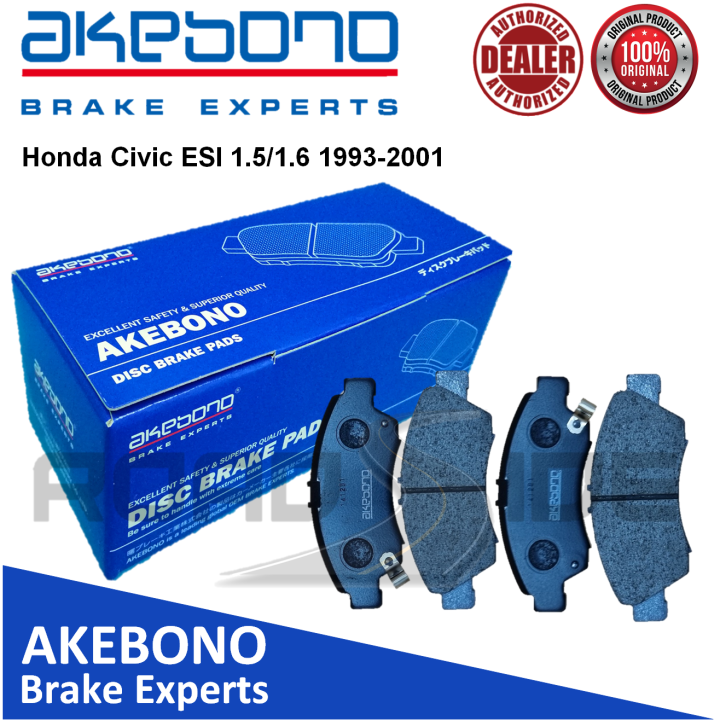 Akebono Front Brake Pads for Honda Civic ESI 1.5/1.6 19932001 Lazada PH