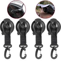 4Pcs Car Truck Tent Suction Cups Buckle Round Triangular Side Awning Anchors Outdoor Camping Tent Securing Hook Auto Accessories