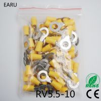 RV5.5-10 Yellow Ring insulated terminal suit 4-6mm2 Cable Wire Connector 50PCS/Pack cable Crimp Terminal RV5-10 RV