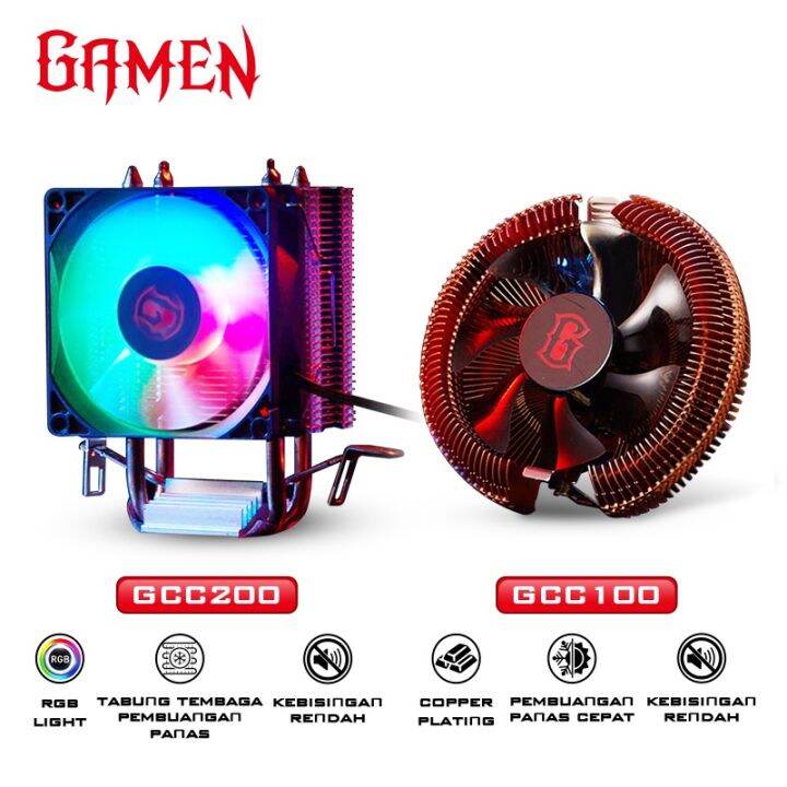 GAMEN Gaming CPU Fan Cooler for Intel and AMD Fan Processor Copper