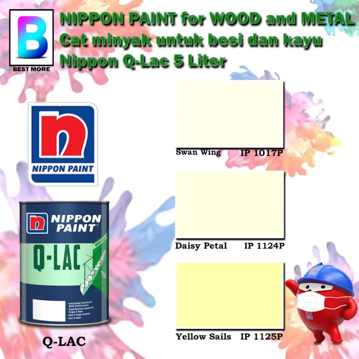 Nippon Paint QLac Wood and Metal collection 5 Liter Swan Wing 1017P
