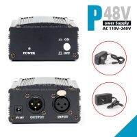 Pro DC 48V Phantom แหล่งจ่ายไฟสำหรับไมโครโฟนคอนเดนเซอร์ 48 V ไมโครโฟนบันทึก AC Adapter 110V-240V ใช้งานได้ทั่วโลก EU US Plug