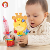 Baby Rattle Toy Interactive Infant Early Learning Tray Toy Musical Instruments For Newborns 6 Months High Chair Hand Shaker Gift