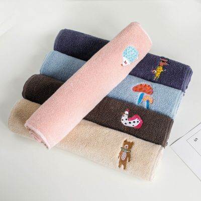 34x75cm 100% Cotton Embroidery Cartoon Animal Thicken Bathroom Adult Children Hand Towel