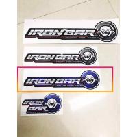 ( Promotion+++) คุ้มที่สุด สติ๊กเกอร์ IRONBAR ตัวกลางโลโก้ไอรอนบาร์สีขาวน้ำเงินขีดเเดง มาใหม่ล่าสุดขนาดความยาว 30 Cm ราคาดี สติ ก เกอร์ ติด รถ สติ๊กเกอร์ ออฟ โร ด สติ ก เกอร์ ข้าง รถ กระบะ สติ ก เกอร์ ข้าง รถ สวย ๆ