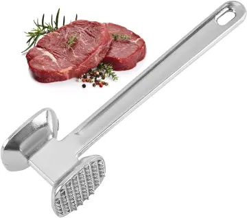 Meat Tenderizer Hammer, 2 Pieces Meat Pounder Mallet Stainless Steel  Dual-sided Roller Design Loose Meat Hammer Kitchen Cooking Tool For Steak  Pork Be