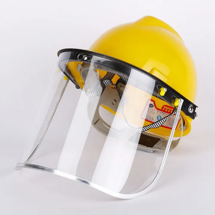 Safety Helmet Transparent Face Shield Polishing Cutting Chemical Splash