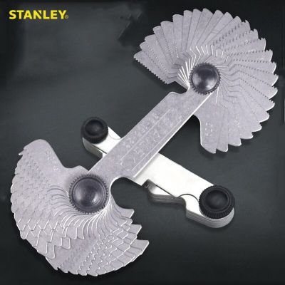 Stanley ชุดเฟืองเกจวัดเกลียวคุณภาพสูง55/60เมตริก,52ชิ้น/ชุดสกรูฟันเฟืองตรงกลางเครื่องมือวัดกลึงคอมบิน่า