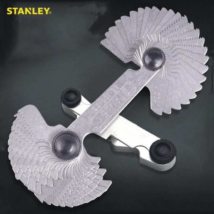 stanley-ชุดเฟืองเกจวัดเกลียวคุณภาพสูง55-60เมตริก-52ชิ้น-ชุดสกรูฟันเฟืองตรงกลางเครื่องมือวัดกลึงคอมบิน่า
