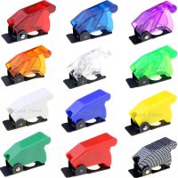 1PCS Auto Car Boat Truck Illuminated Led Toggle Switchs Safety Aircraft Flip Up Cover Guard Red Blue Green Yellow White