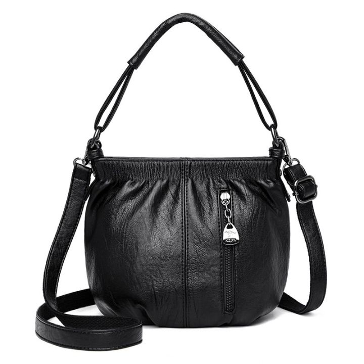 กระเป๋าผู้หญิงกระเป๋าถือ-2023-กระเป๋าผู้หญิงรุ่นใหม่เรียบง่ายในเมือง-pu-แฟชั่นย้อนยุคกระเป๋าสะพายข้างขายส่ง