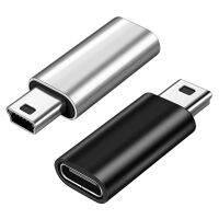 VEROM อุปกรณ์จีพีเอส โลหะสำหรับตกแต่ง USB ตัวผู้ชนิด C ตัวเมีย USB2.0 มินิ USB ตัวผู้ ขั้วต่อการถ่ายโอนข้อมูล ขั้วต่อ mini USB เป็น Type-C อะแดปเตอร์ OTG อะแดปเตอร์ USB ขนาดเล็ก5ขา