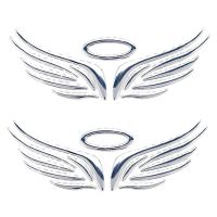 2X 3D Angel Fairy Car Auto Truck Logo Emblem Badge Decal Sticker 3 Colors