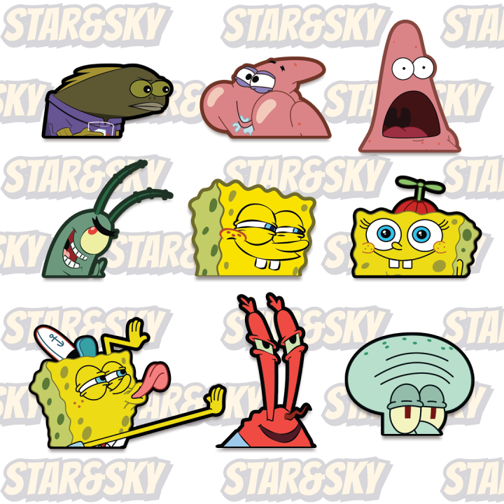 SpongeBob Squarepants Stickers | Peeker Stickers | Tumbler Stickers ...