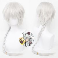 Anime Bungo Stray Dogs Season 4 Nikolai Gogol Cosplay Wig Bungo Stray Dogs Cosplay Gogol White Long Wigs + Wig Cap