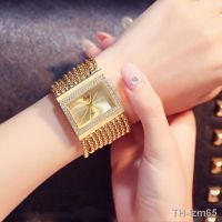 ⌚ นาฬิกา Electricity ladies fashion belts drill square bracelet watches