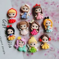 10Pcs Mini Resin Cartoon Princess Flat Back Scrapbook Kawaii DIY Home Furnishing Embellishments Hairpin Phone Case Accessories