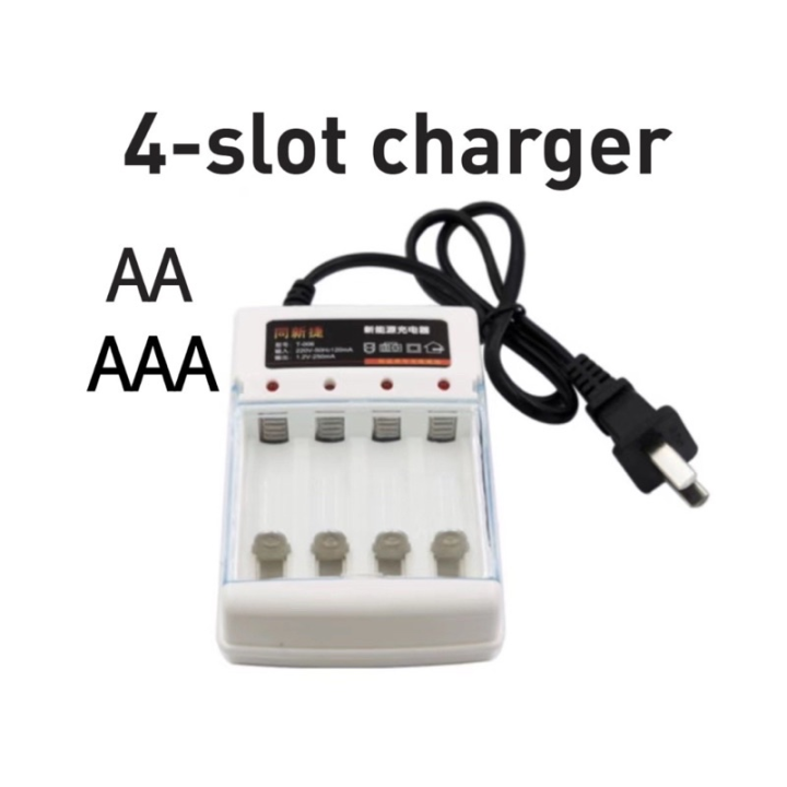 AA Charger AAA 4 Slots Battery Charger AA/AAA NiCd Fast Charging