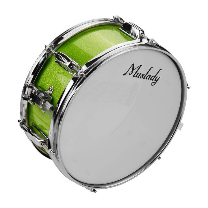 Muslady 12inch Snare Drum Head with Drumsticks Shoulder Strap Drum Key