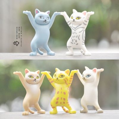 โมเดลแมวโบกสีสด ตุ๊กตาตกแต่งบ้าน โมเดลแมวน้อย ตุ๊กตาแมวน่ารัก (ชุด 5 แบบ)