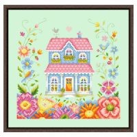 The garden shed (2) cross stitch kit 18ct 14ct 11ct light green canvas DIY handmade needlework craft tool decor decor free plus