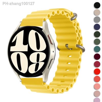 22mm 20mm Strap For Samsung Galaxy Watch 4 classic 5 Pro 6 active 2/Gear S3 Silicone Ocean Bracelet Huawei watch GT 2 3 pro band