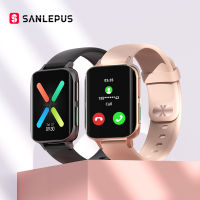 SANLEPUS 2022ใหม่ Smart Watch ผู้ชายผู้หญิงกดนาฬิกากันน้ำ S Mart W Atch เครื่องเล่น MP3สำหรับ OPPO Android Apple Xiaomi