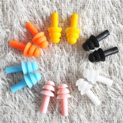 2Pairs Noise-proofing Earplugs Noiseproof Reduction Silicone Soft Ear Plugs for Airplane Sleepping