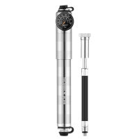 ROCKBROS Aluminum Alloy Bicycle Pump 160psi Portable High-pressure Pumps High Pressure Barometer Mountain Road Car Air Pump