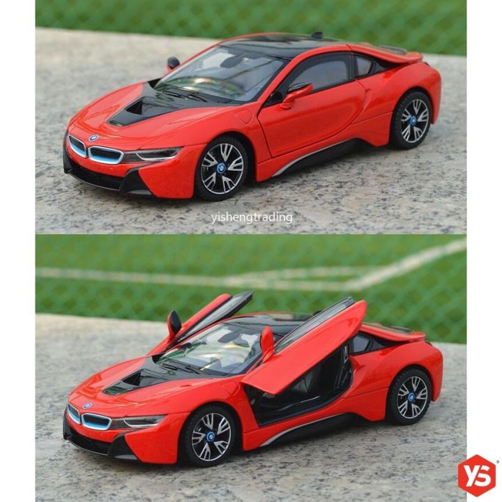 1-24-scale-b-m-w-i8-diecast-ของเล่นโมเดลรถยนต์