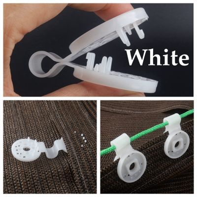 5 100pcs Household White Net Clamp Mesh Tools Greenhouse Shade Cloth Fix Clamp Plastic Grommet Fence Netting Installation Hook