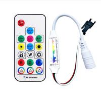 ♙☈ DC5-24V 17Keys Music Led Controller 3Pin Mini RF Remote For WS2812B WS2811 5050 RGB Individually Addressable Strip 358 Modes