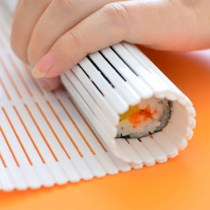 ซูชิกลิ้งเสื่อไม่ติดซูชิทำเครื่องมือล้างทำความสะอาดได้นำมาใช้ใหม่ซูชิม้วนแม่พิมพ์เสื่อ-diy-อาหารข้าวกลิ้งชงเค้กม้วนแผ่น