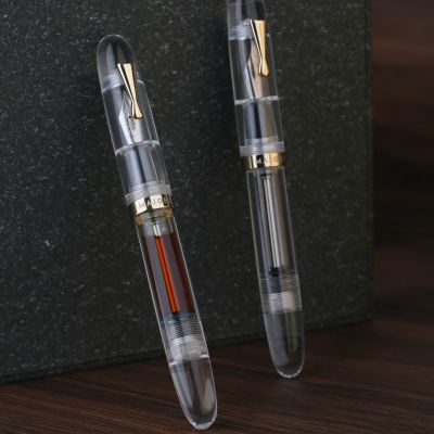 Majohn C4ใสขนาดใหญ่ปากกาหมึกซึม Ef/m Nib Eyedropper เติมหมึกของขวัญปากกาเขียนอุปกรณ์การเรียนสำนักงาน