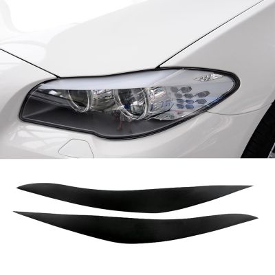 for BMW 5 Series F10 F11 F18 2010-2017 Matte black Headlights Eyebrow Eyelid Trim Cover Sticker Refitting
